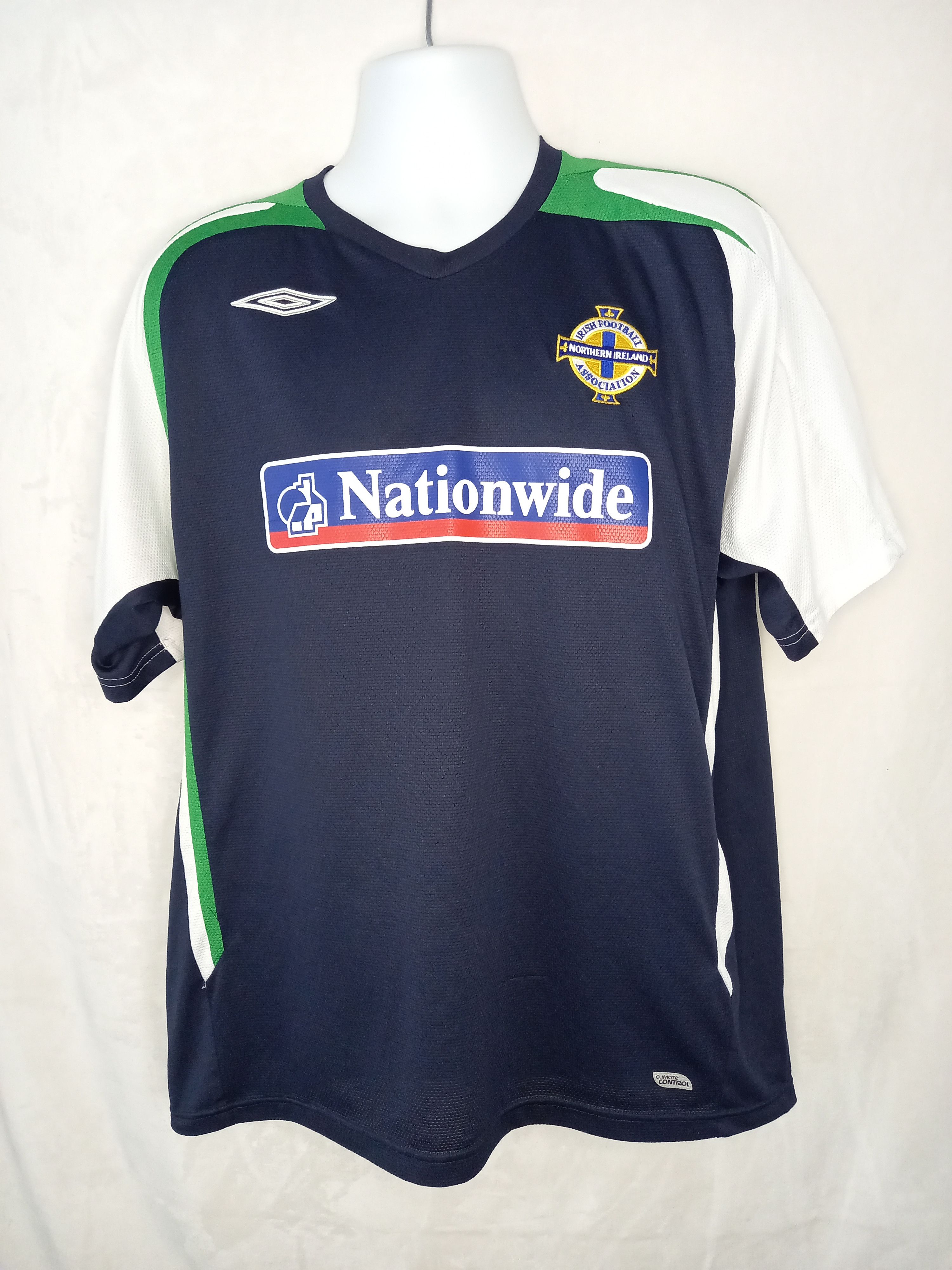 Maillot Umbro Irlande - Manches Longues, Taille M, Bleu Marine - Très Bon état