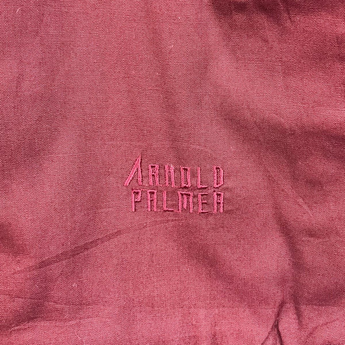 Vintage ARNOLD PALMER RENOWN Maroon Bomber Jacket Size US L / EU 52-54 / 3 - 3 Thumbnail