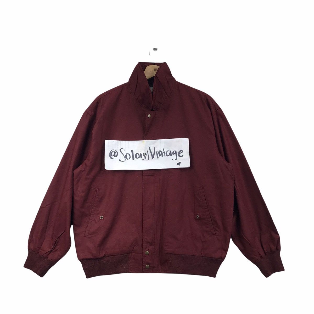 Vintage ARNOLD PALMER RENOWN Maroon Bomber Jacket Size US L / EU 52-54 / 3 - 1 Thumbnail