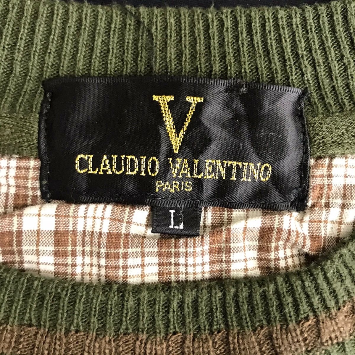 Vintage Vintage CLAUDIO VALENTINO PARIS Embroidered Sweatshirt Size US L / EU 52-54 / 3 - 3 Thumbnail