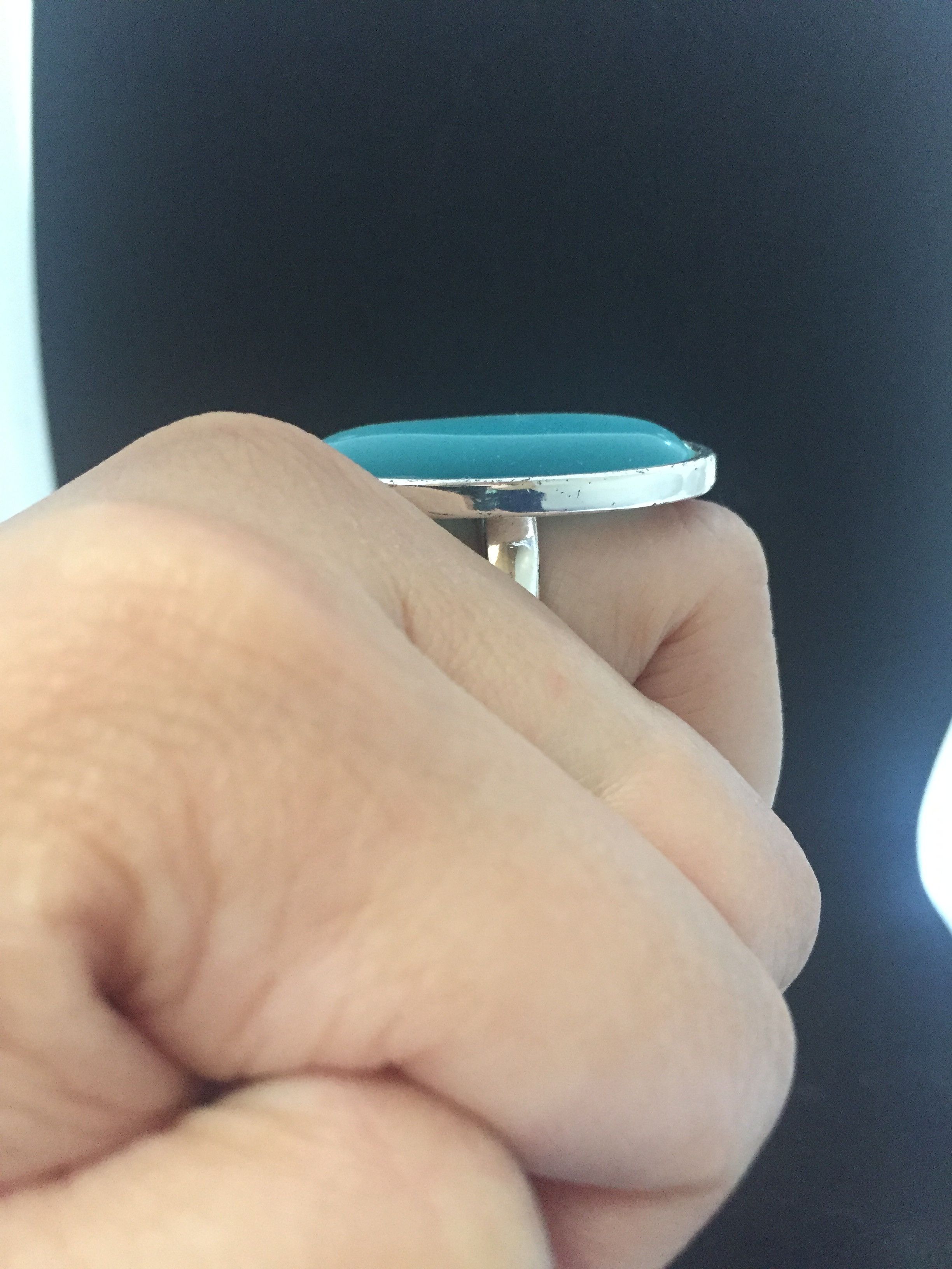 Jewelry Teal Oval Crystal Ring - Size 7 Size ONE SIZE - 4 Thumbnail