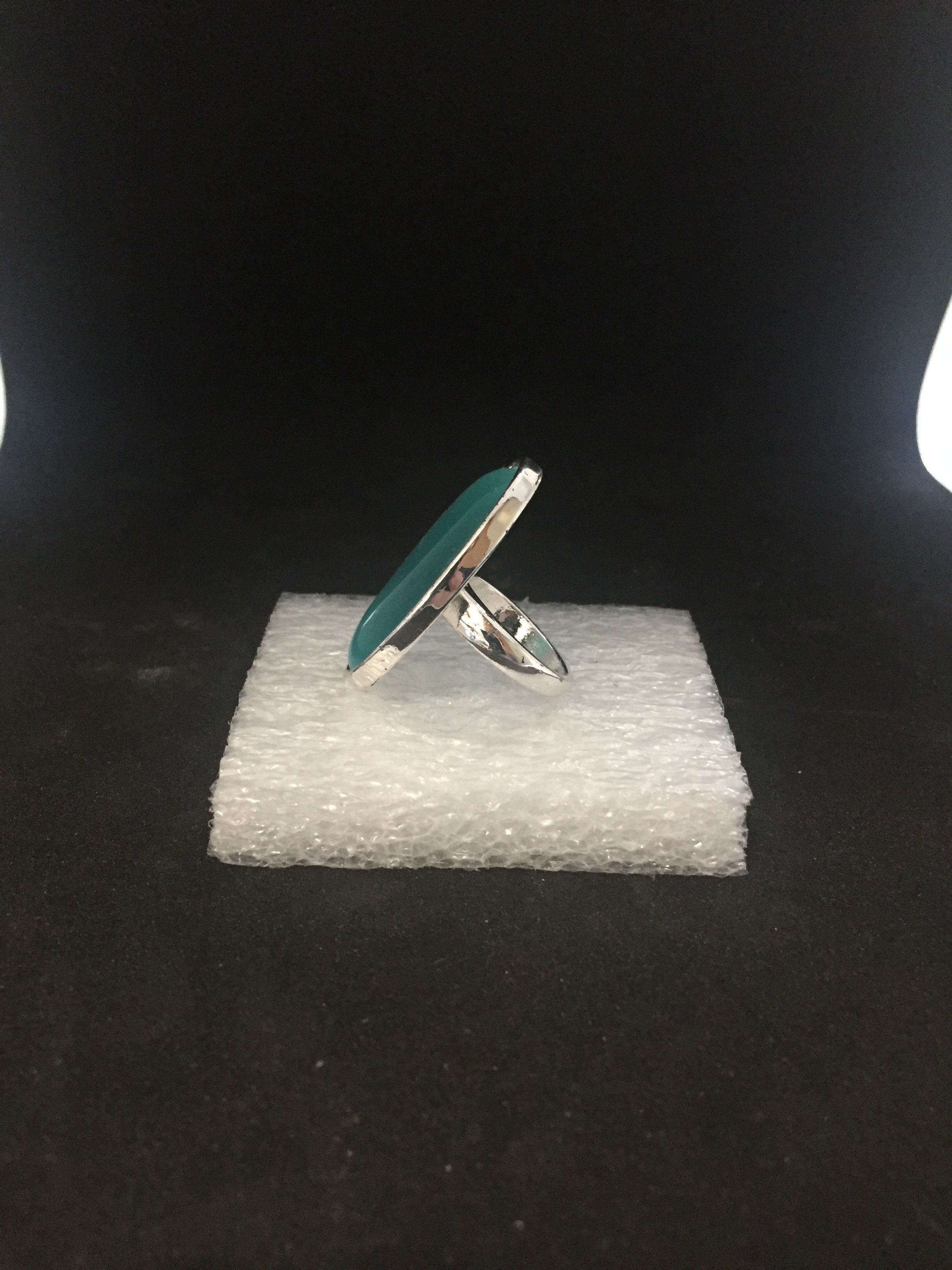 Jewelry Teal Oval Crystal Ring - Size 7 Size ONE SIZE - 2 Thumbnail