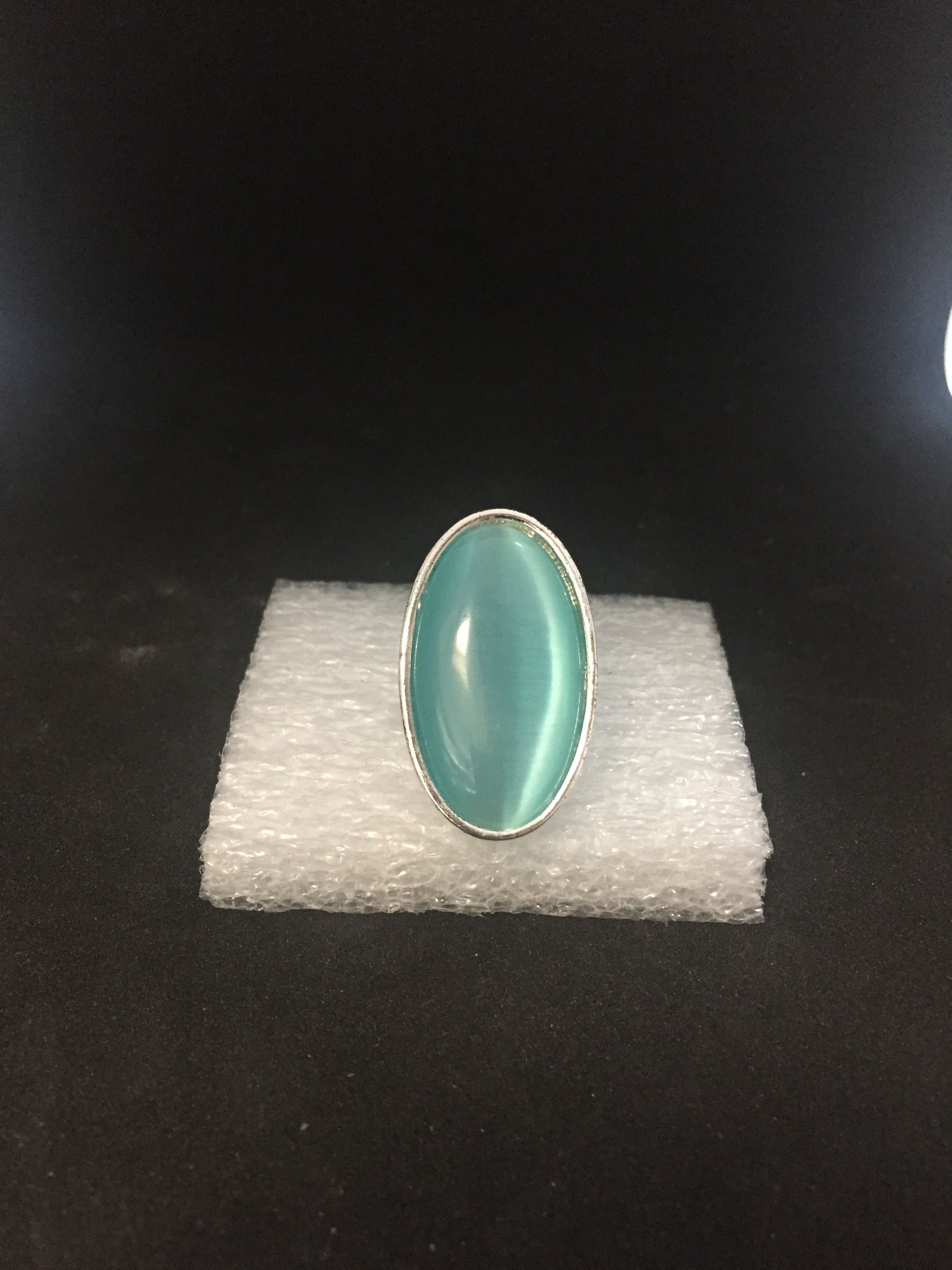 Jewelry Teal Oval Crystal Ring - Size 7 Size ONE SIZE - 1 Thumbnail