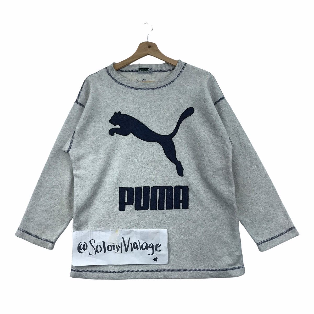 Puma Vintage PUMA SPORT Sportswear Big Logo Sweatshirt Size US M / EU 48-50 / 2 - 1 Thumbnail