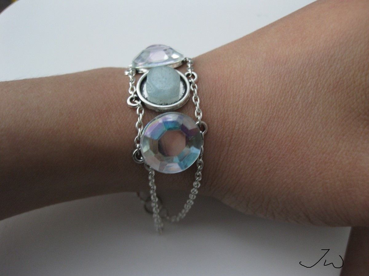 Handmade × Jewelry Gems Chain Bracelet With CZs Size ONE SIZE - 4 Thumbnail