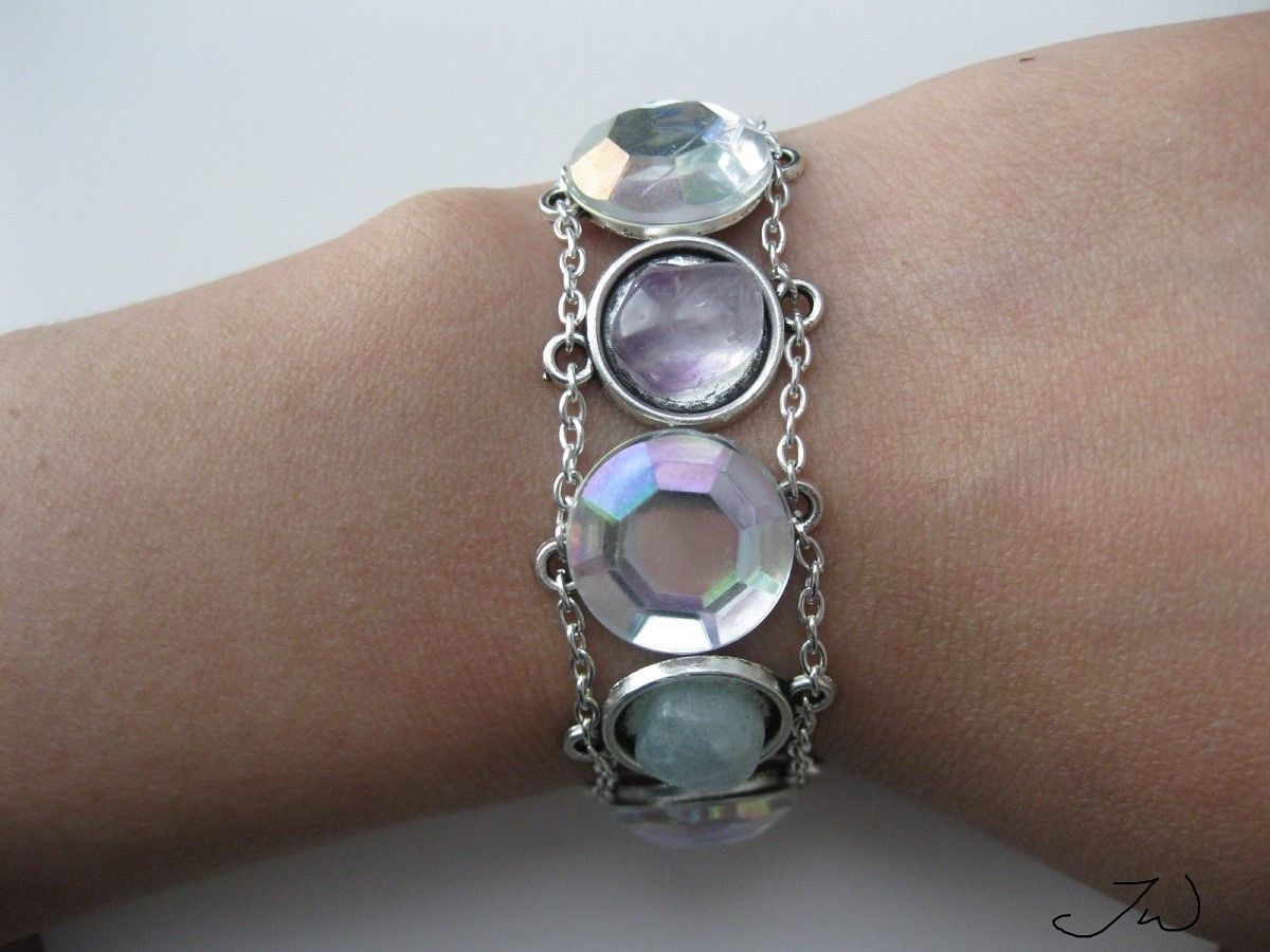 Handmade × Jewelry Gems Chain Bracelet With CZs Size ONE SIZE - 3 Thumbnail