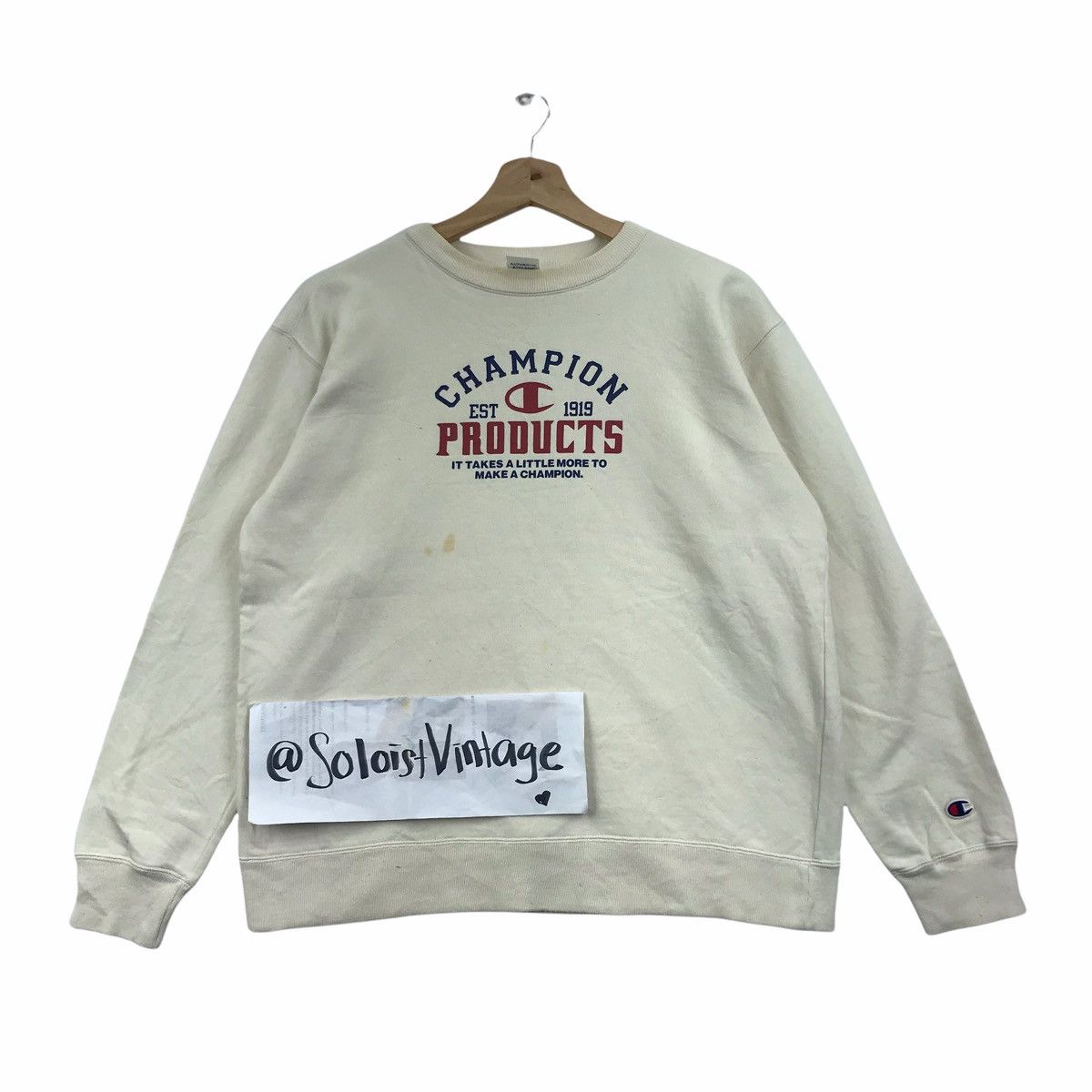 CHAMPION PRODUCTS USA Streetwear White Sweatshirt