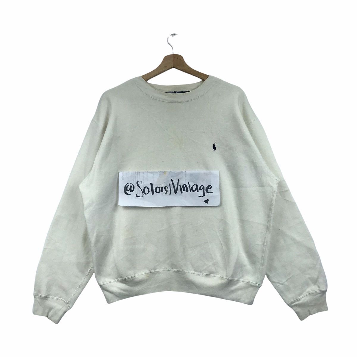 Polo Ralph Lauren POLO By RALPH LAUREN RL Small Pony White Sweatshirt Size US M / EU 48-50 / 2 - 1 Thumbnail