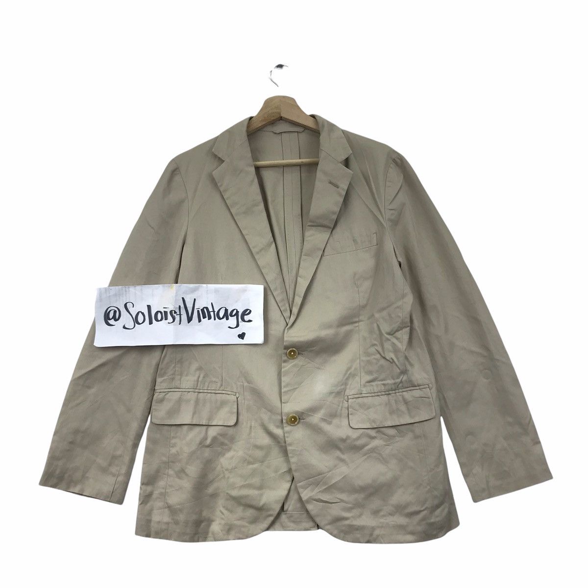 Barneys New York BARNEYS NEWYORK Beige Blazer Coat Size 38R - 1 Thumbnail