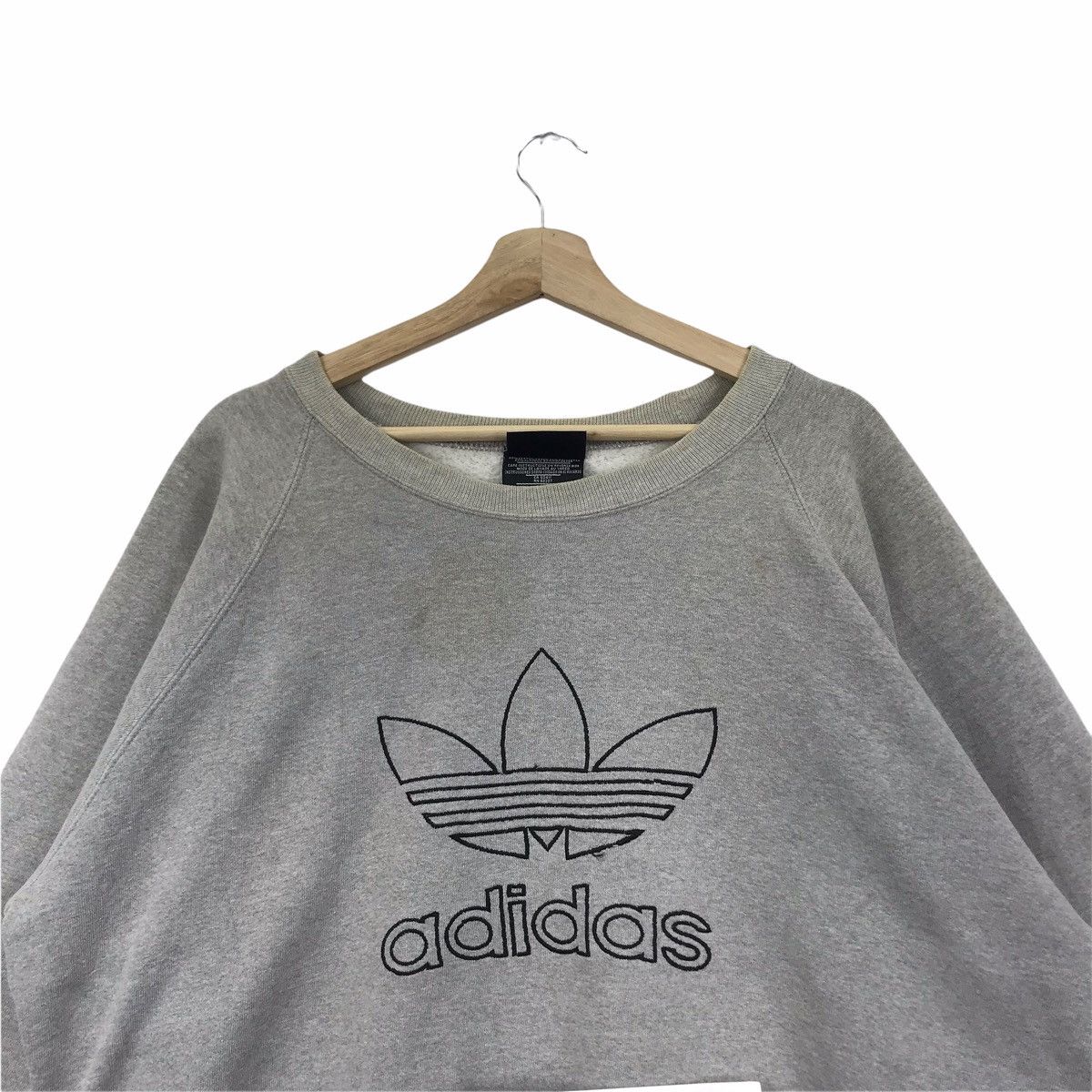 Adidas Vintage 90s ADIDAS TREFOIL EMBROIDERED Sportswear Sweatshirt Size US M / EU 48-50 / 2 - 2 Thumbnail