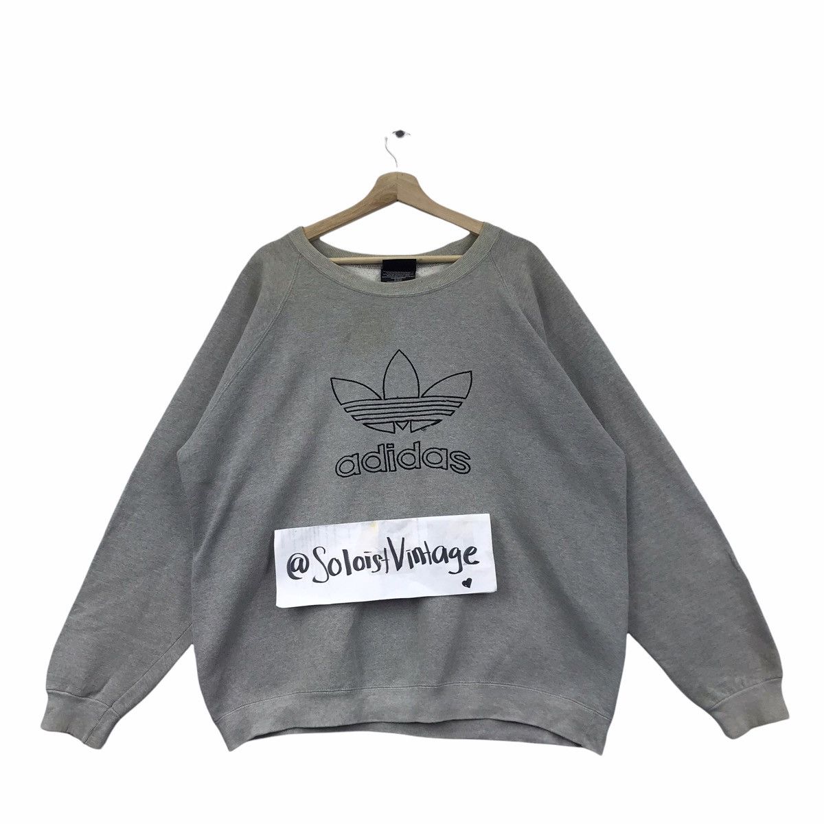 Adidas Vintage 90s ADIDAS TREFOIL EMBROIDERED Sportswear Sweatshirt Size US M / EU 48-50 / 2 - 1 Thumbnail