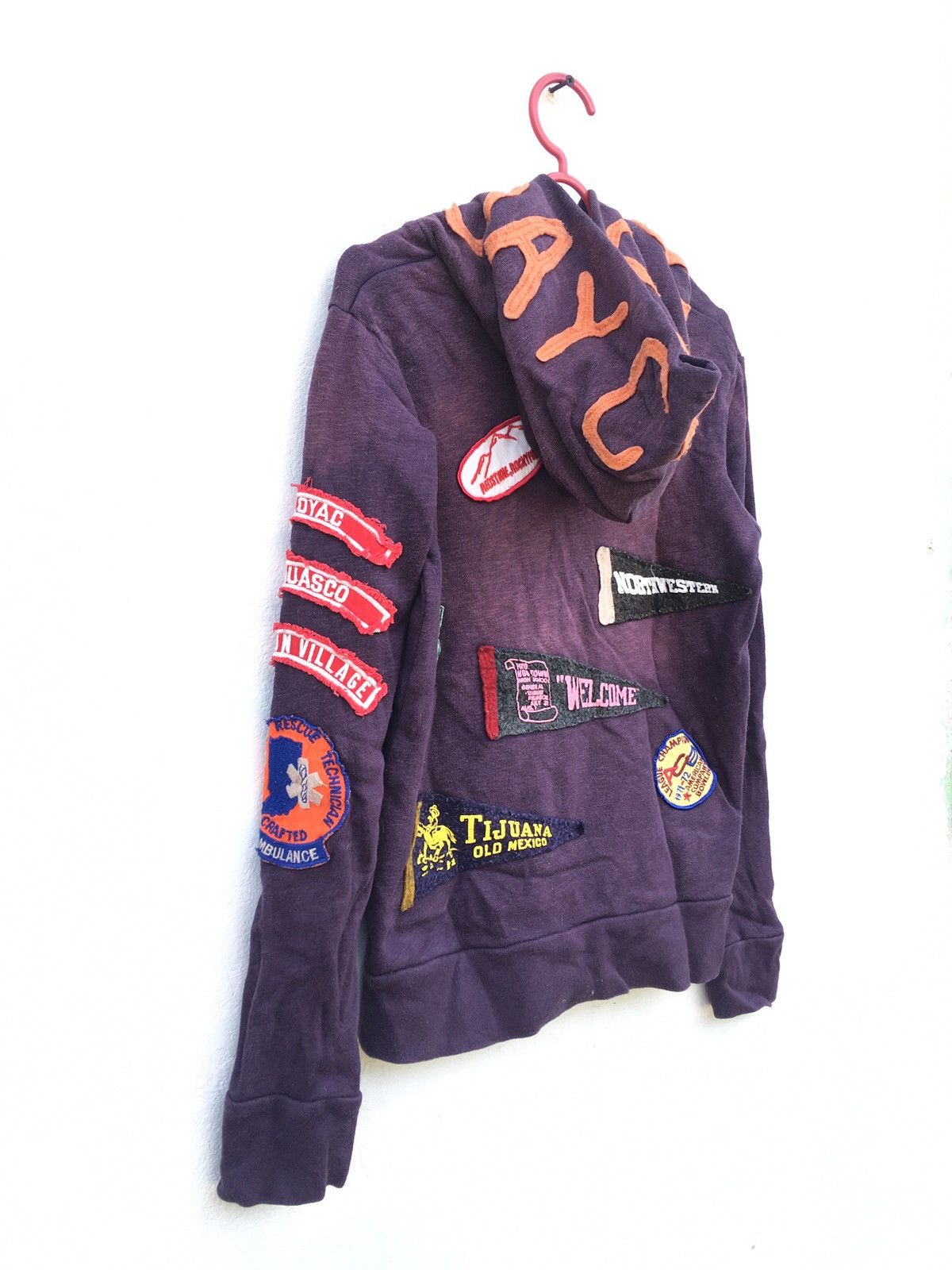 Grand Slam × Japanese Brand Japanese Brand Gotham Wear by Grand Slam Patchwork Hoodie Size US S / EU 44-46 / 1 - 6 Thumbnail