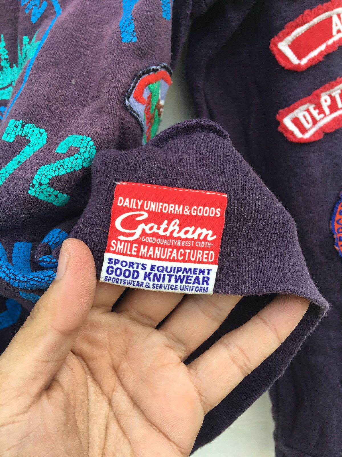 Grand Slam × Japanese Brand Japanese Brand Gotham Wear by Grand Slam Patchwork Hoodie Size US S / EU 44-46 / 1 - 10 Thumbnail