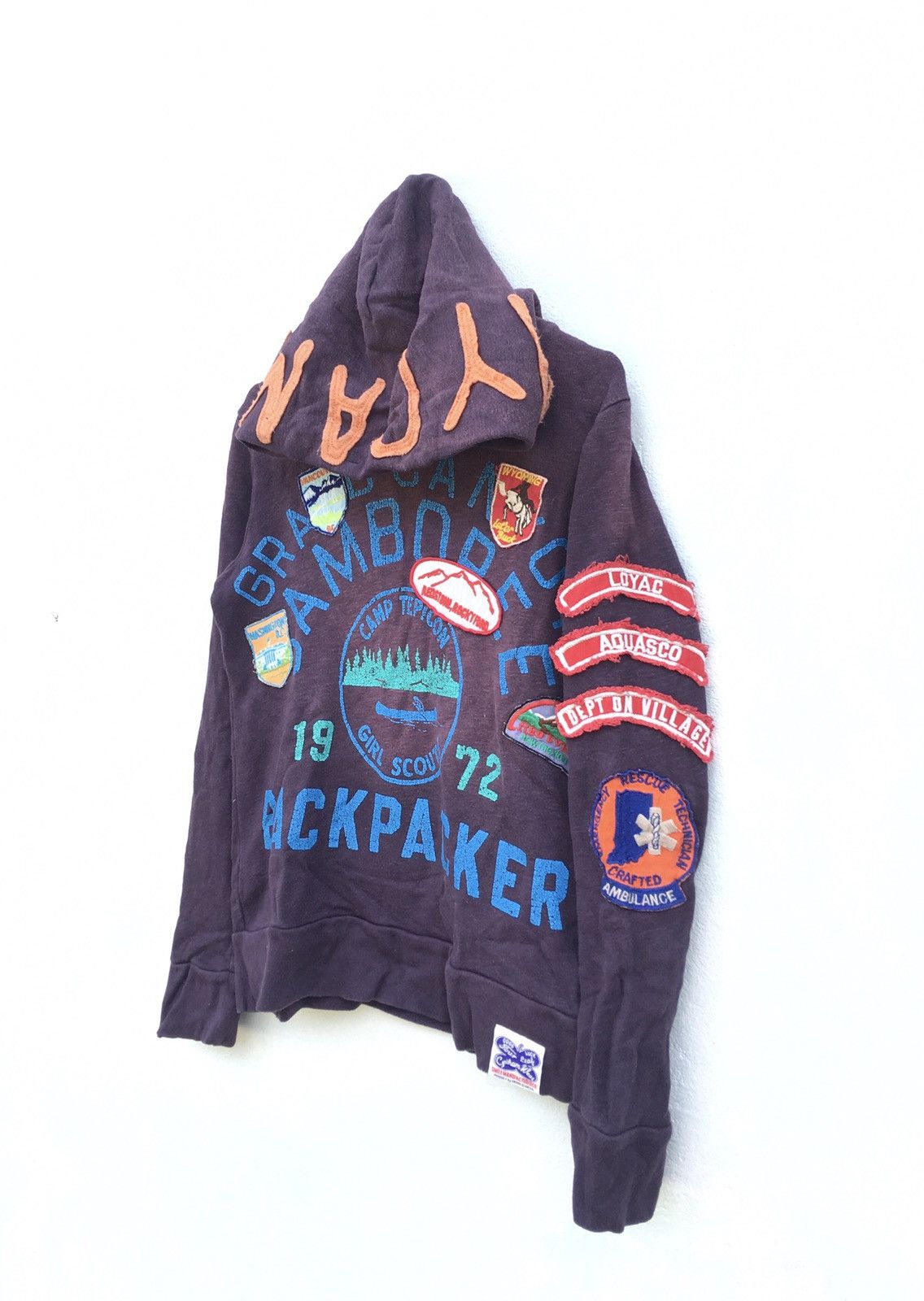 Grand Slam × Japanese Brand Japanese Brand Gotham Wear by Grand Slam Patchwork Hoodie Size US S / EU 44-46 / 1 - 3 Thumbnail