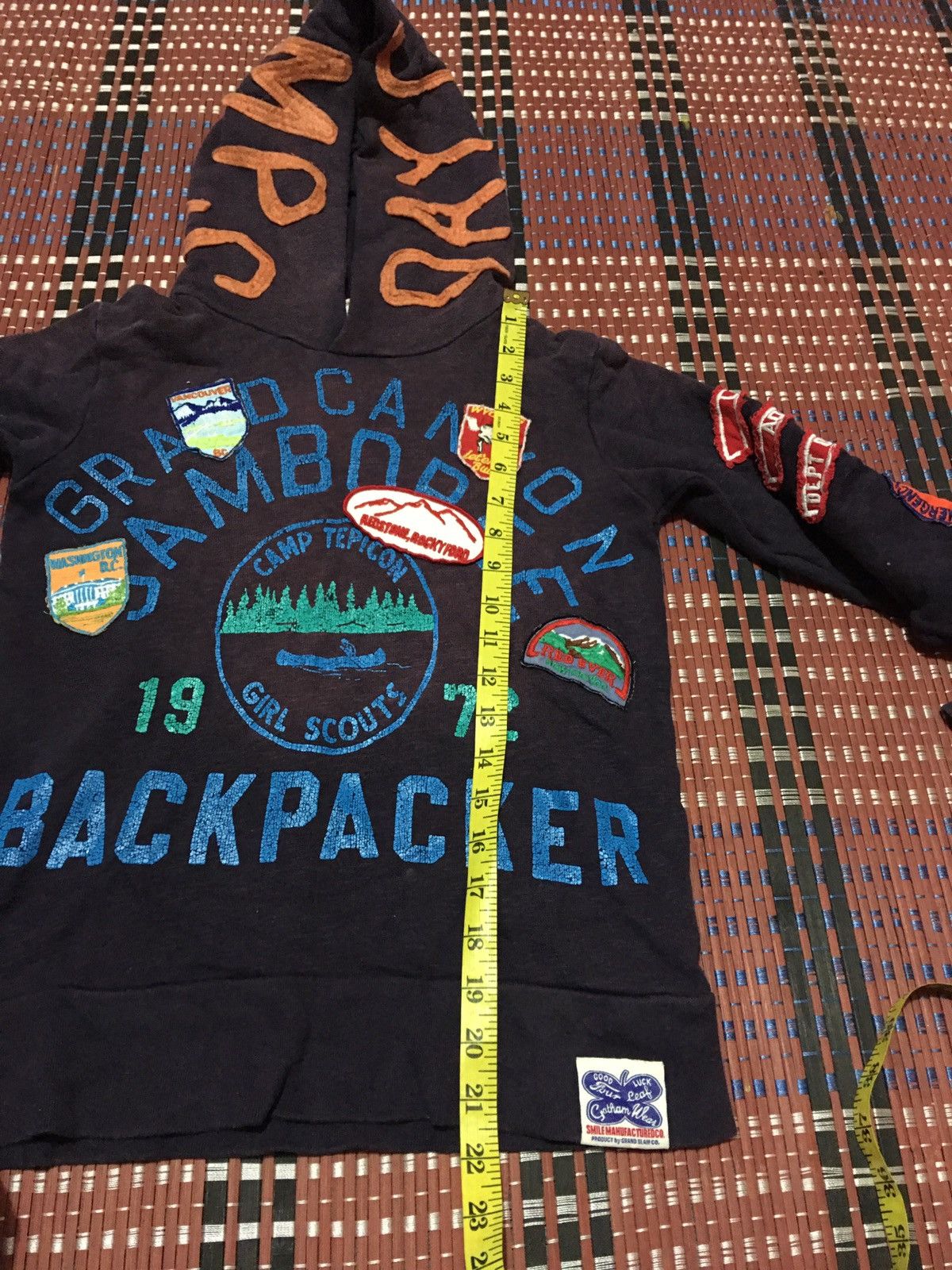 Grand Slam × Japanese Brand Japanese Brand Gotham Wear by Grand Slam Patchwork Hoodie Size US S / EU 44-46 / 1 - 13 Thumbnail