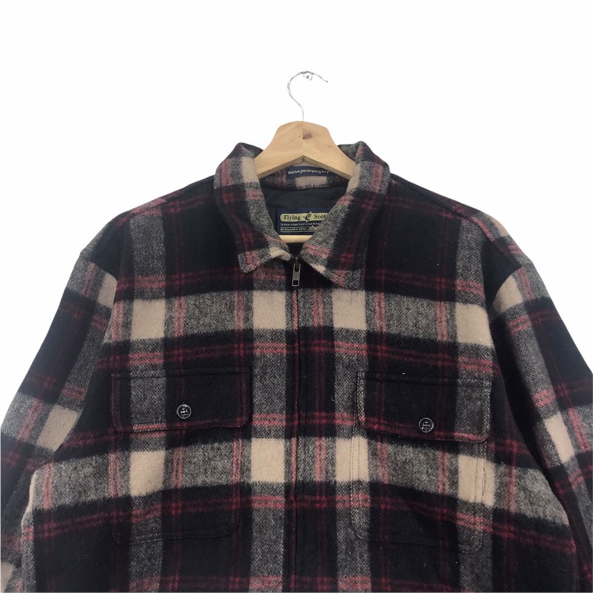 Vintage FLYING SCOTSMAN Outdoor Fishing Flannel Wool Jacket Size US M / EU 48-50 / 2 - 2 Thumbnail