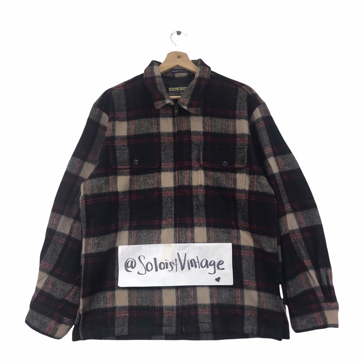 Vintage FLYING SCOTSMAN Outdoor Fishing Flannel Wool Jacket Size US M / EU 48-50 / 2 - 1 Thumbnail