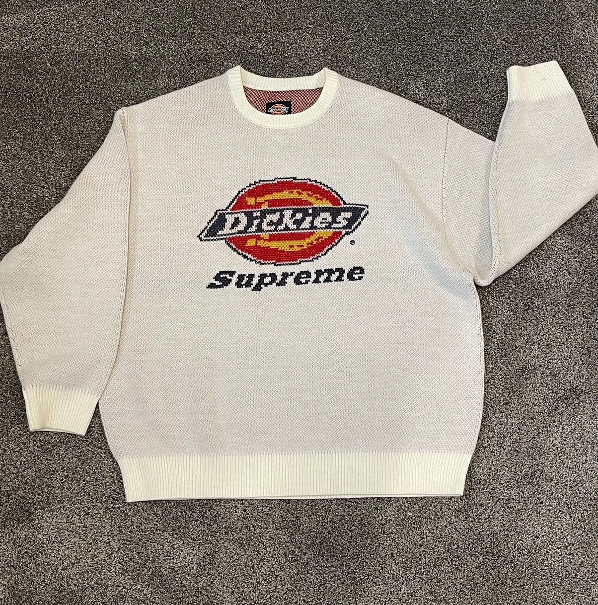 Supreme Supreme X Dickies White Knit Sweater | Grailed