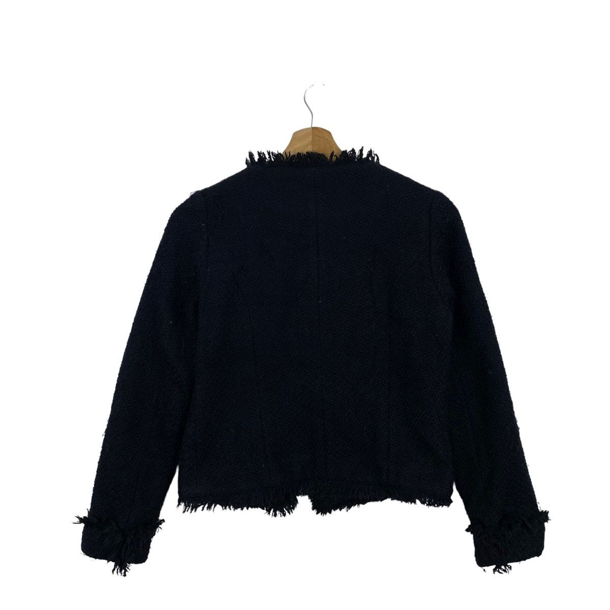 Japanese Brand Vintage GAMBLE FISH Japanese Brand Black Tweed Coat Size XS / US 0-2 / IT 36-38 - 8 Thumbnail