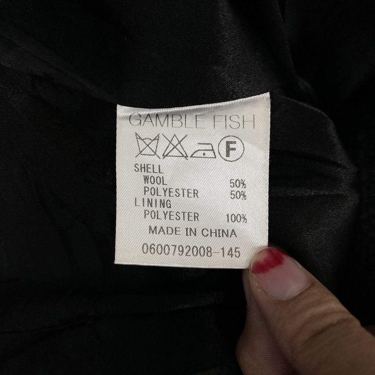 Japanese Brand Vintage GAMBLE FISH Japanese Brand Black Tweed Coat Size XS / US 0-2 / IT 36-38 - 4 Thumbnail