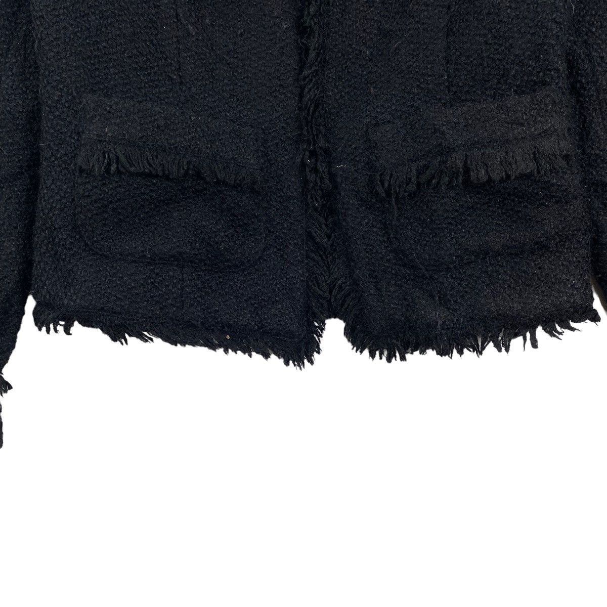 Japanese Brand Vintage GAMBLE FISH Japanese Brand Black Tweed Coat Size XS / US 0-2 / IT 36-38 - 3 Thumbnail