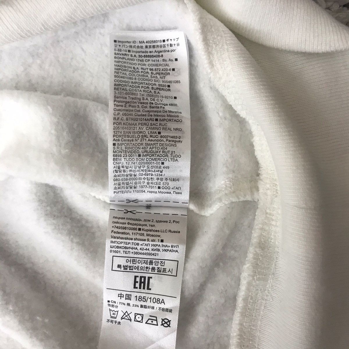 Gap GAP ORIGINAL Big Embroidered White Sweatshirt Size US XL / EU 56 / 4 - 8 Thumbnail