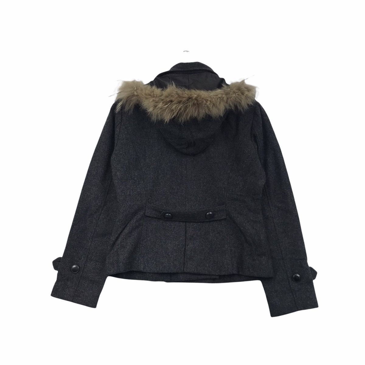 Michel Klein A.V.V MICHEL KLEIN Paris Fur Hoodie Wool Coat Winter Size US S / EU 44-46 / 1 - 4 Thumbnail