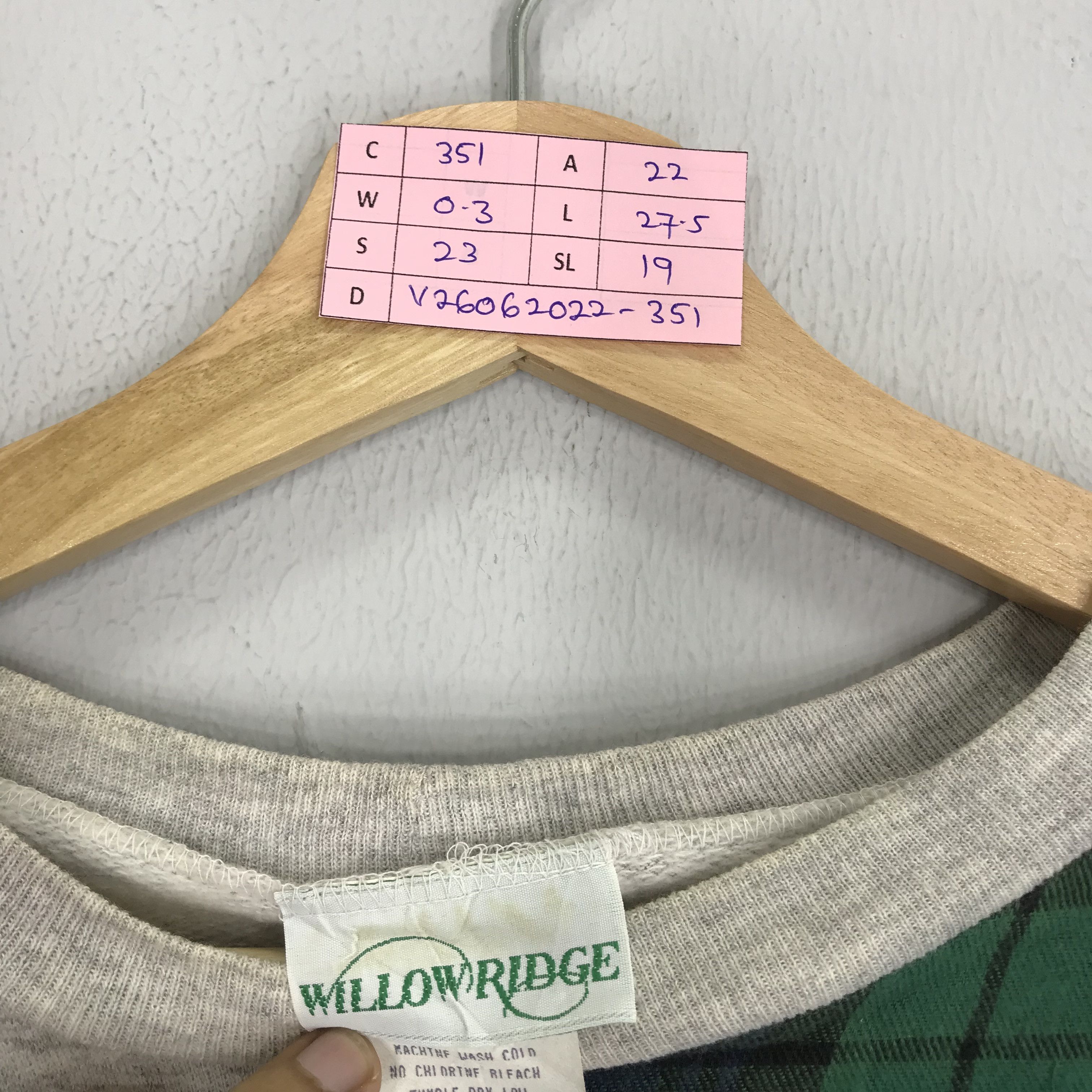 Vintage Vintage 90s Willow Ridge Art Checkered Pattern Sweatshirt Size US M / EU 48-50 / 2 - 8 Thumbnail