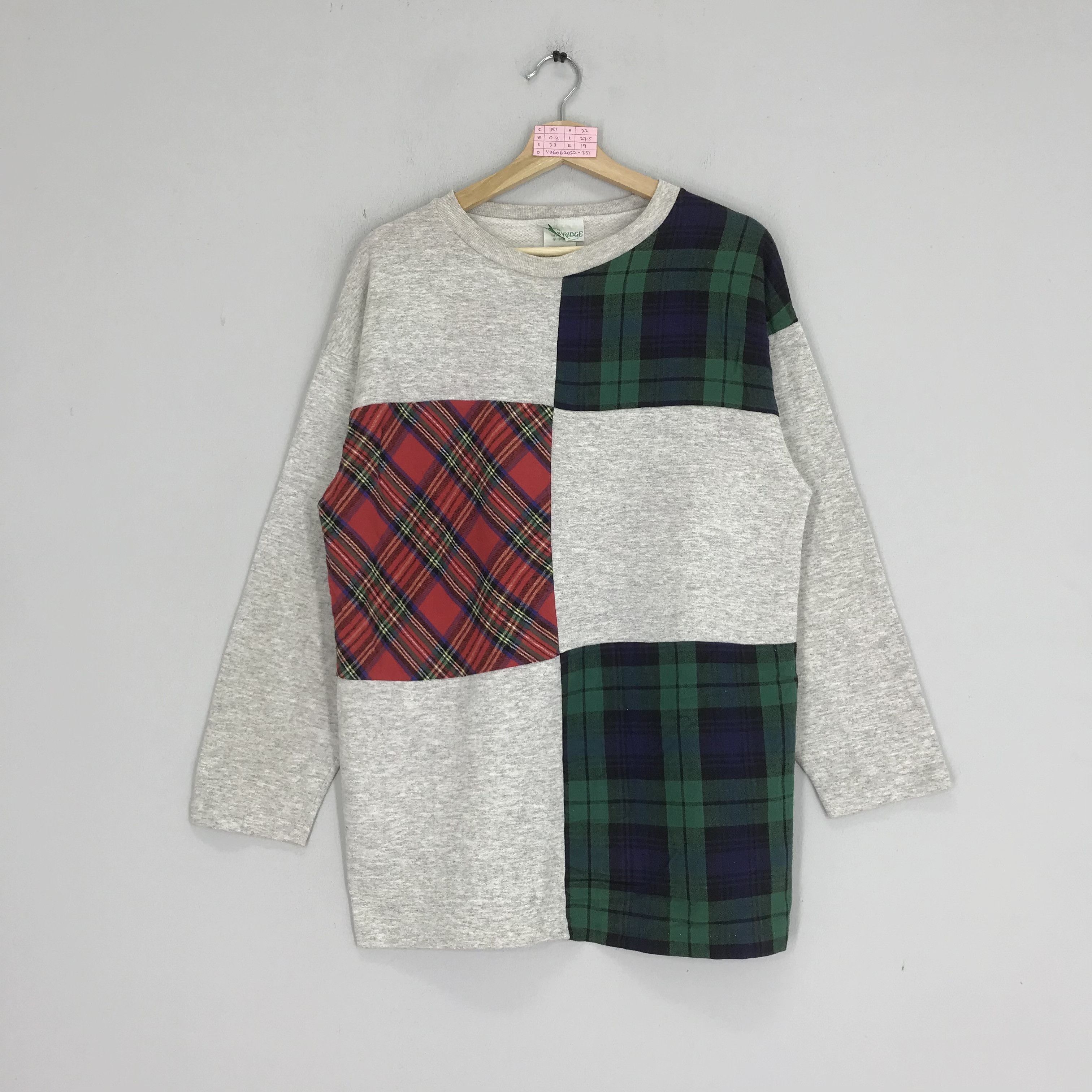 Vintage Vintage 90s Willow Ridge Art Checkered Pattern Sweatshirt Size US M / EU 48-50 / 2 - 1 Thumbnail