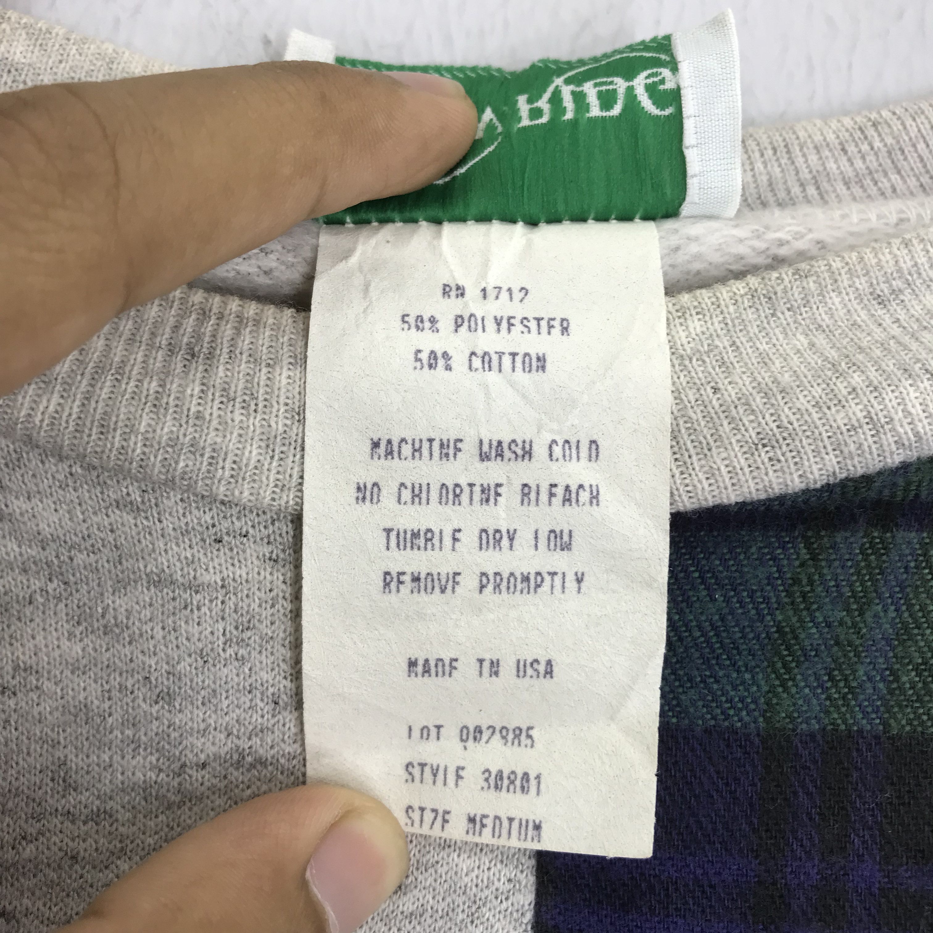 Vintage Vintage 90s Willow Ridge Art Checkered Pattern Sweatshirt Size US M / EU 48-50 / 2 - 7 Thumbnail