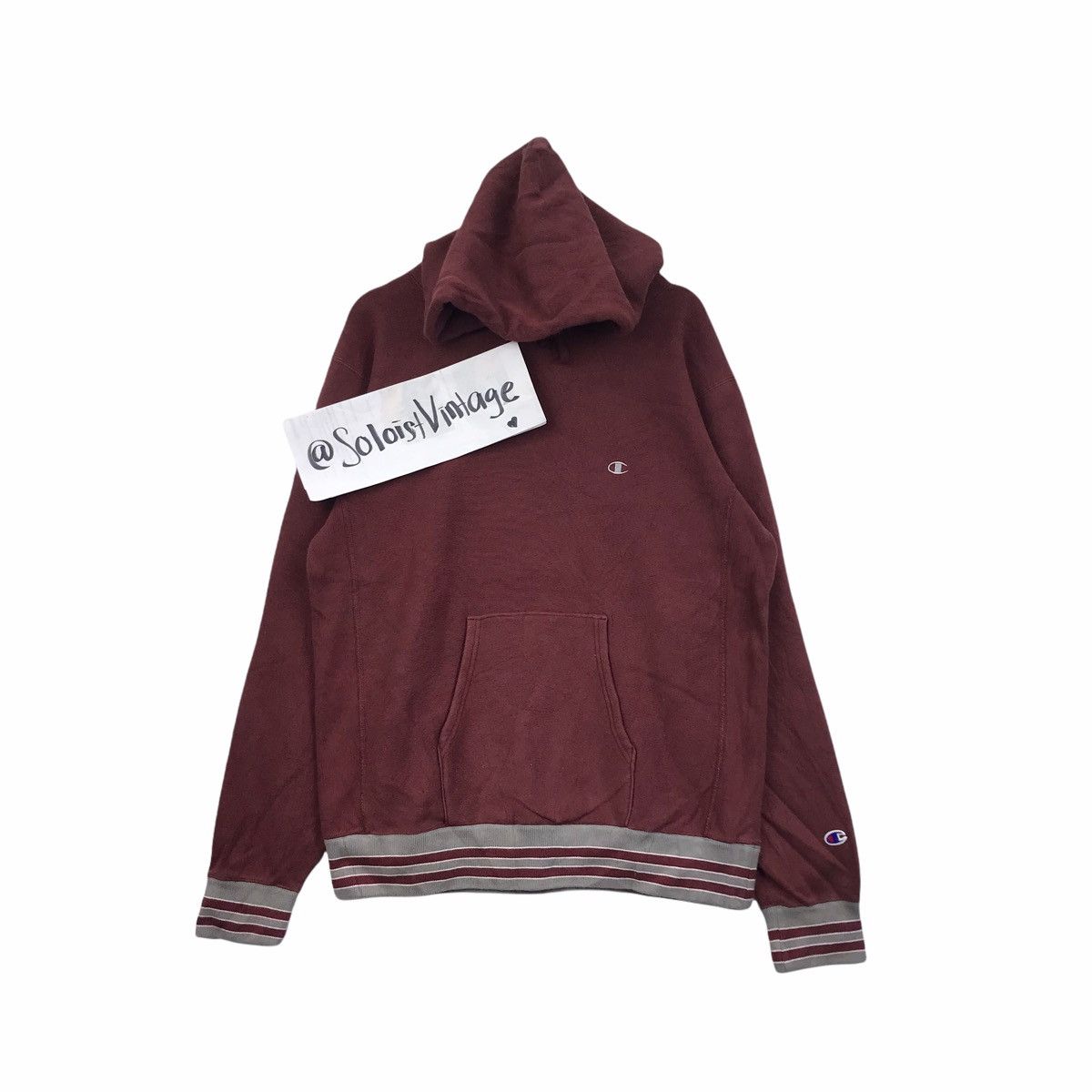 Champion × Vintage Vintage CHAMPION REVERSE WEAVE Warm up Maroon Hoodie Size US XL / EU 56 / 4 - 1 Thumbnail