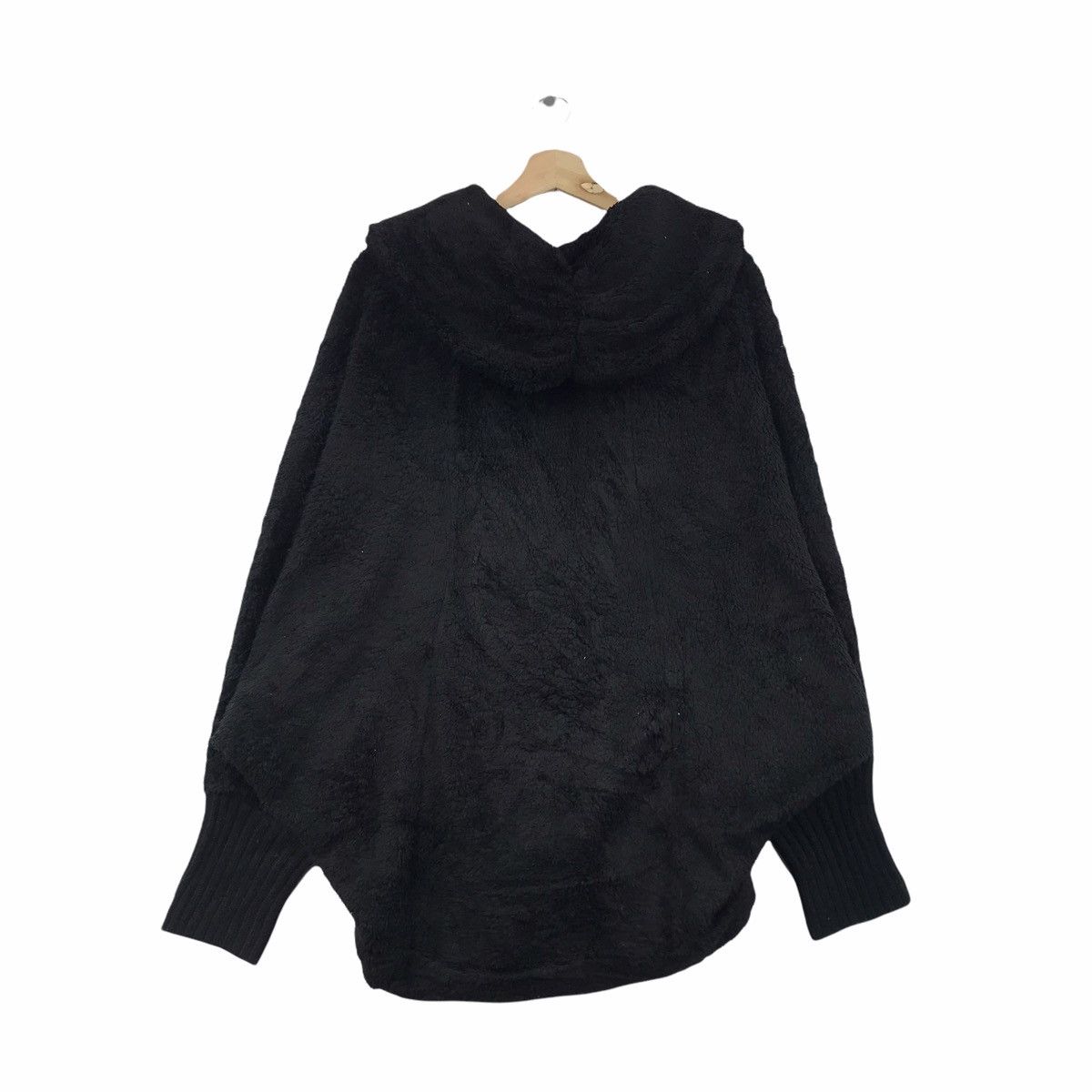 Japanese Brand JEANASIS FUZZY Fur Hairy Japanese Brand Black Hoodie Size US XXL / EU 58 / 5 - 4 Thumbnail