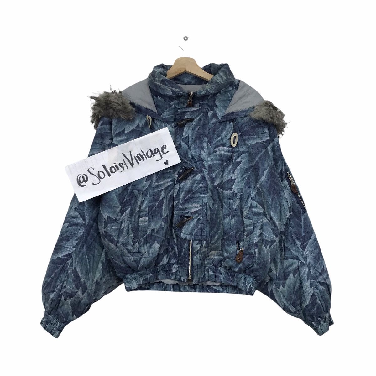 Japanese Brand COURMAYEUR Leaf Overprint Japanese Brand Ski Outdoor Jacket Size US L / EU 52-54 / 3 - 1 Thumbnail