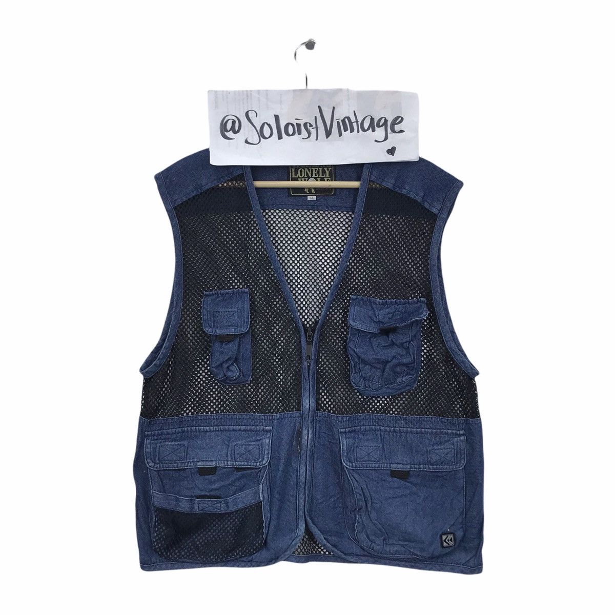 Japanese Brand LONELY WOLF Japanese Brand Denim Jeans Tactical Vest Fish Size US M / EU 48-50 / 2 - 1 Thumbnail