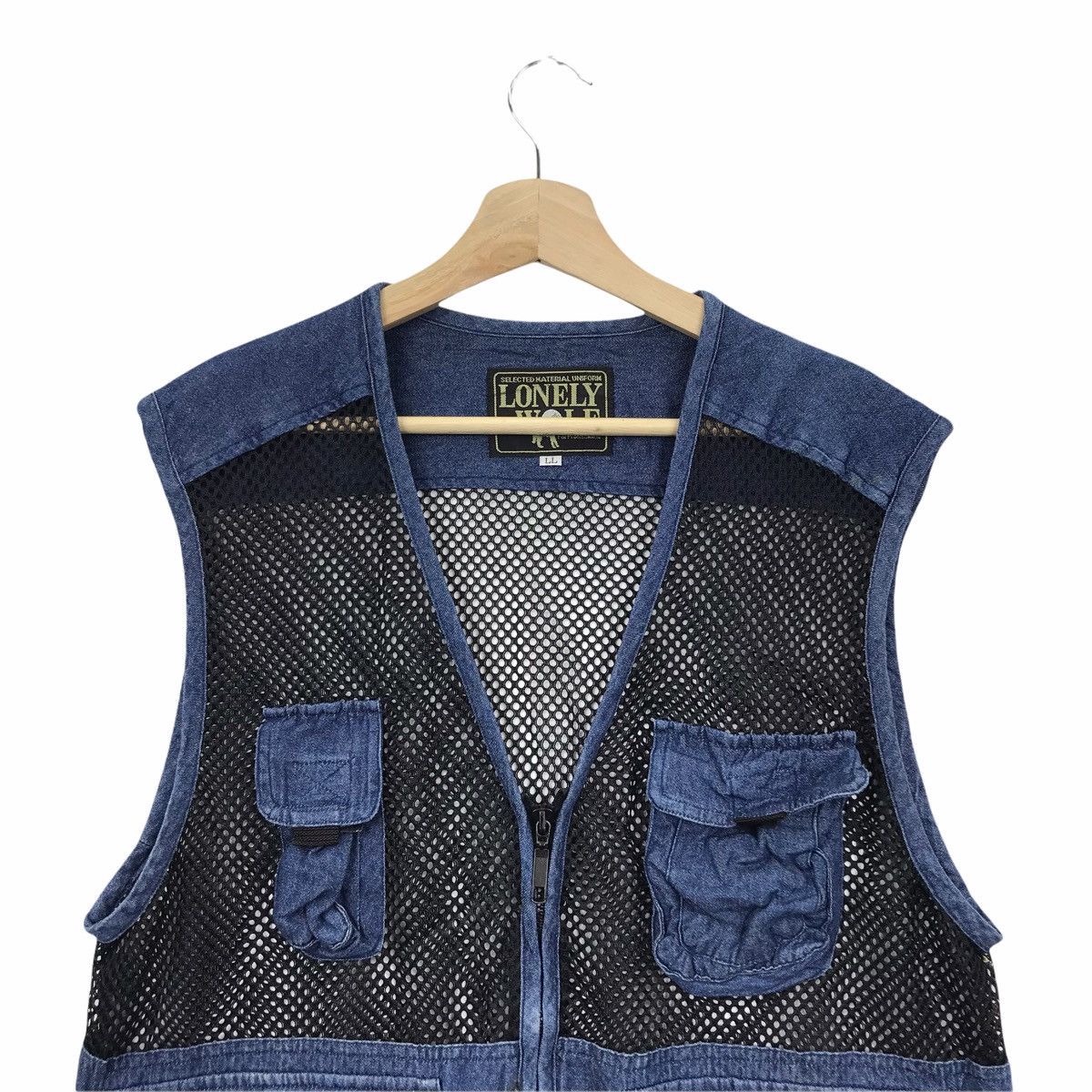 Japanese Brand LONELY WOLF Japanese Brand Denim Jeans Tactical Vest Fish Size US M / EU 48-50 / 2 - 2 Thumbnail