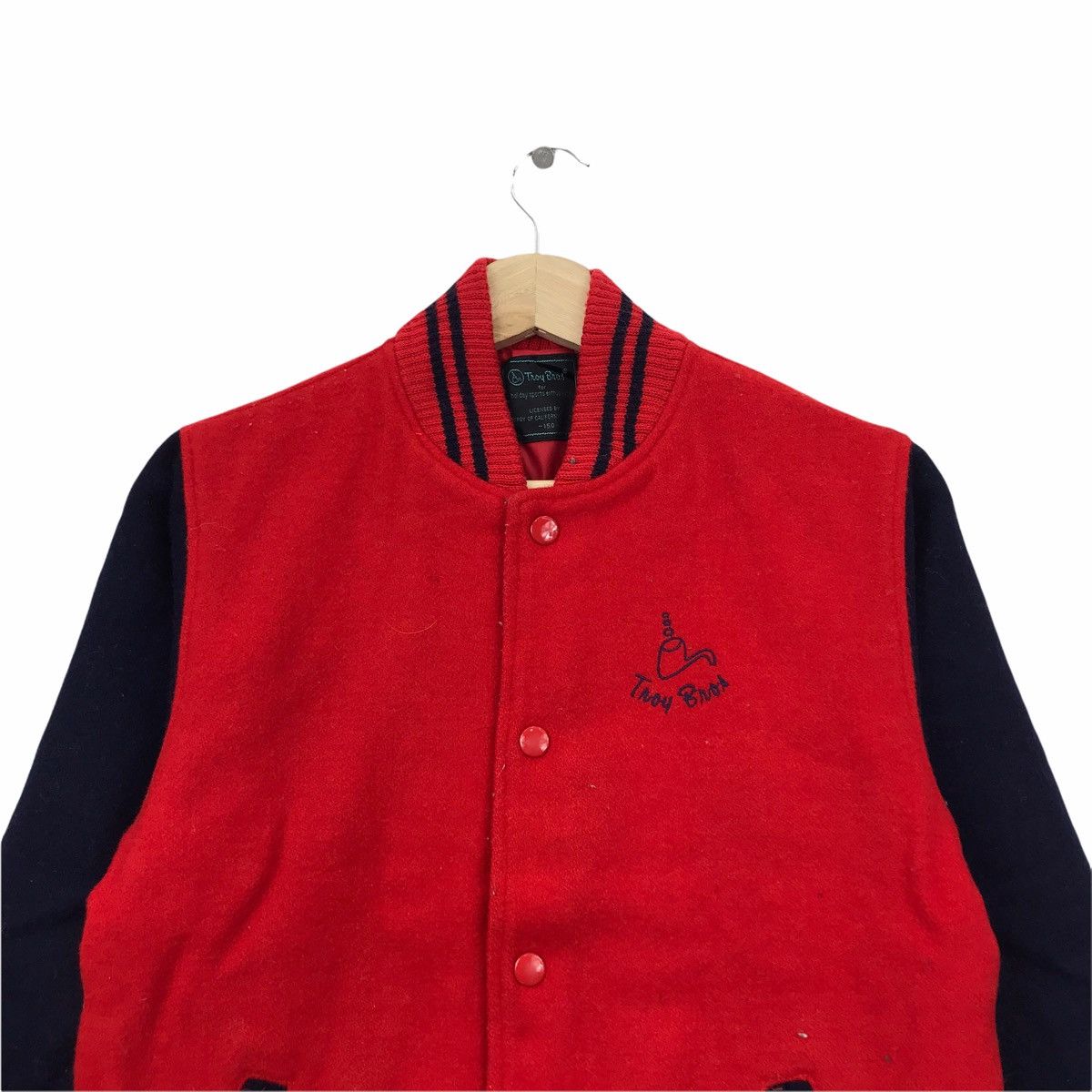 Vintage Vintage TROY BROS Japanese Brand Wool Varsity Jacket Size US S / EU 44-46 / 1 - 2 Thumbnail
