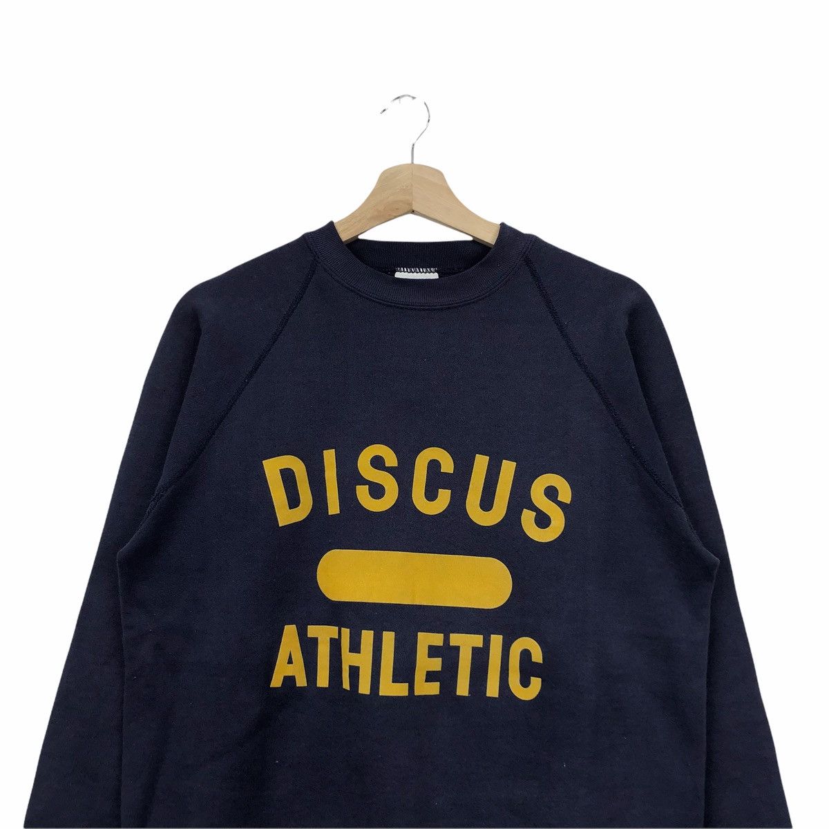Vintage Vintage 80s DISCUS ATHLETIC USA Sportswear Blue Sweatshirt Size US M / EU 48-50 / 2 - 2 Thumbnail