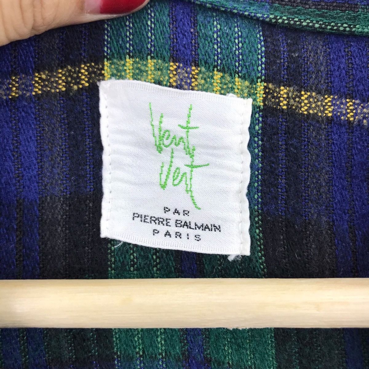 Pierre Balmain Vintage PIERRE BALMAIN PARIS By Vent Vert Tartan Check Shirt Size US XL / EU 56 / 4 - 4 Thumbnail