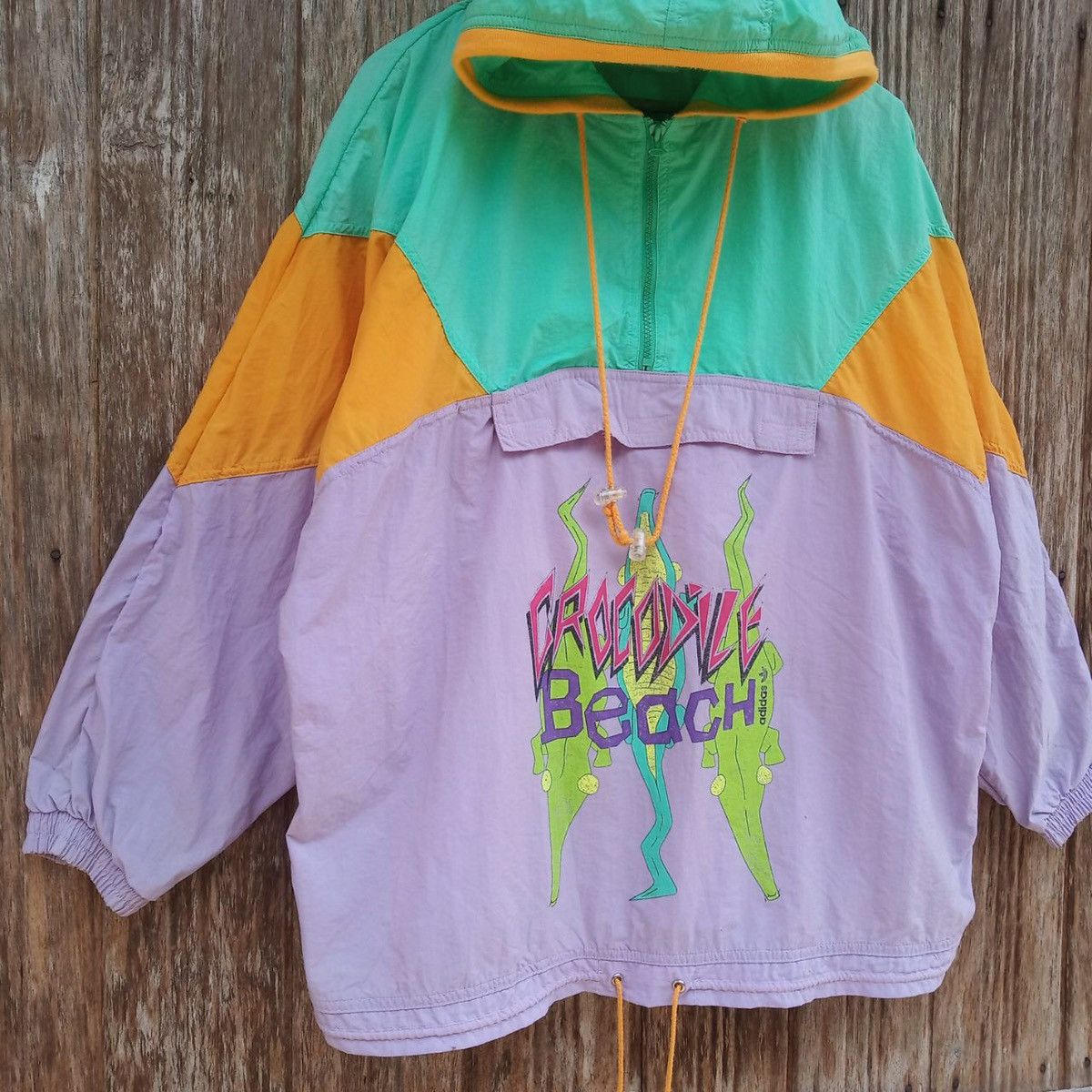 Adidas Adidas Crocodile Beach Style Anorak Jacket Colourblock Size US XL / EU 56 / 4 - 3 Thumbnail