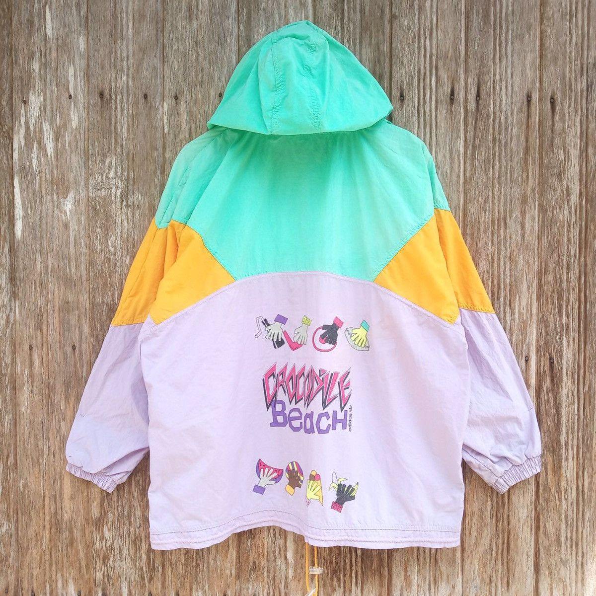Adidas Adidas Crocodile Beach Style Anorak Jacket Colourblock Size US XL / EU 56 / 4 - 2 Thumbnail