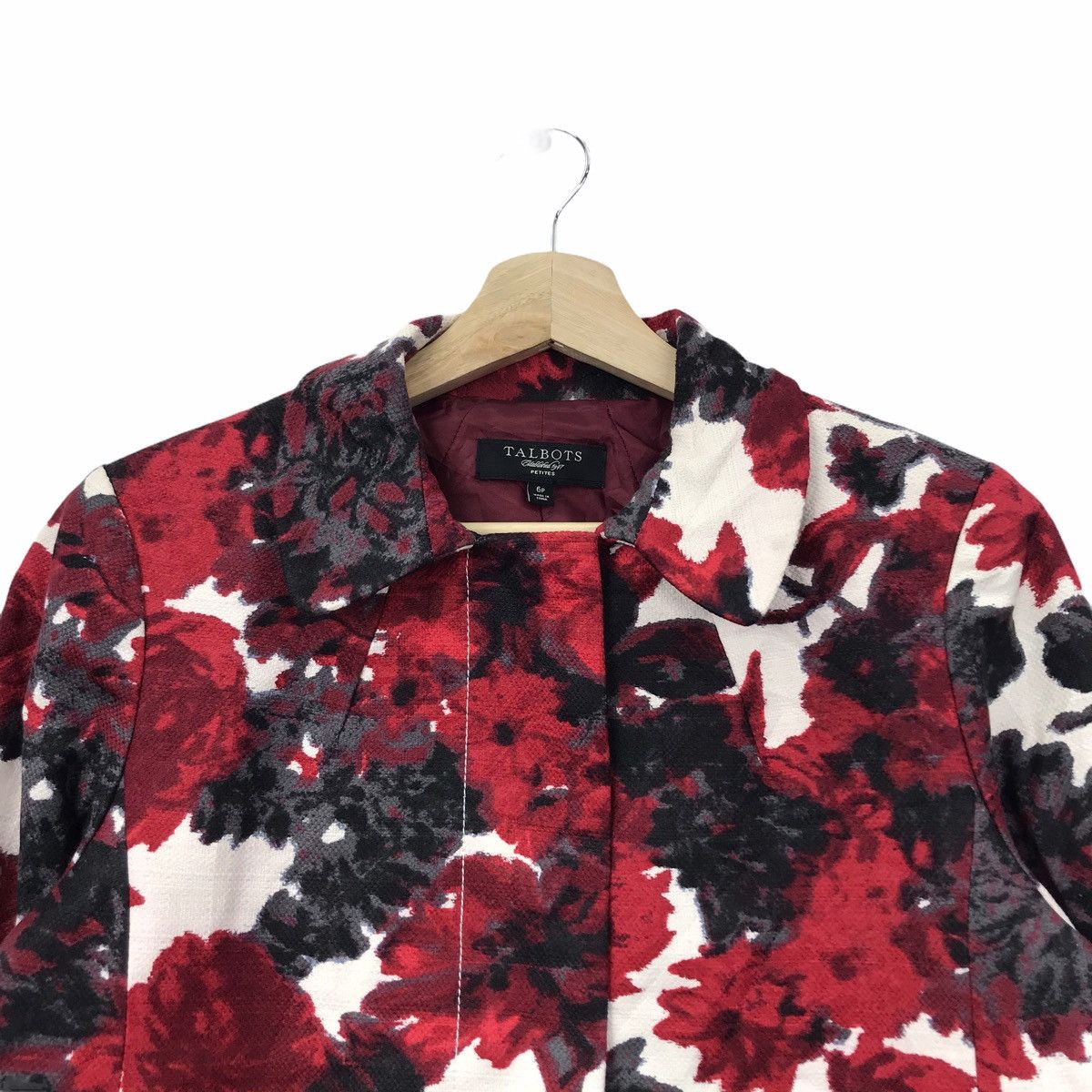Vintage TALBOTS Water Paint Flowers Overprint Petites Size US M / EU 48-50 / 2 - 3 Thumbnail