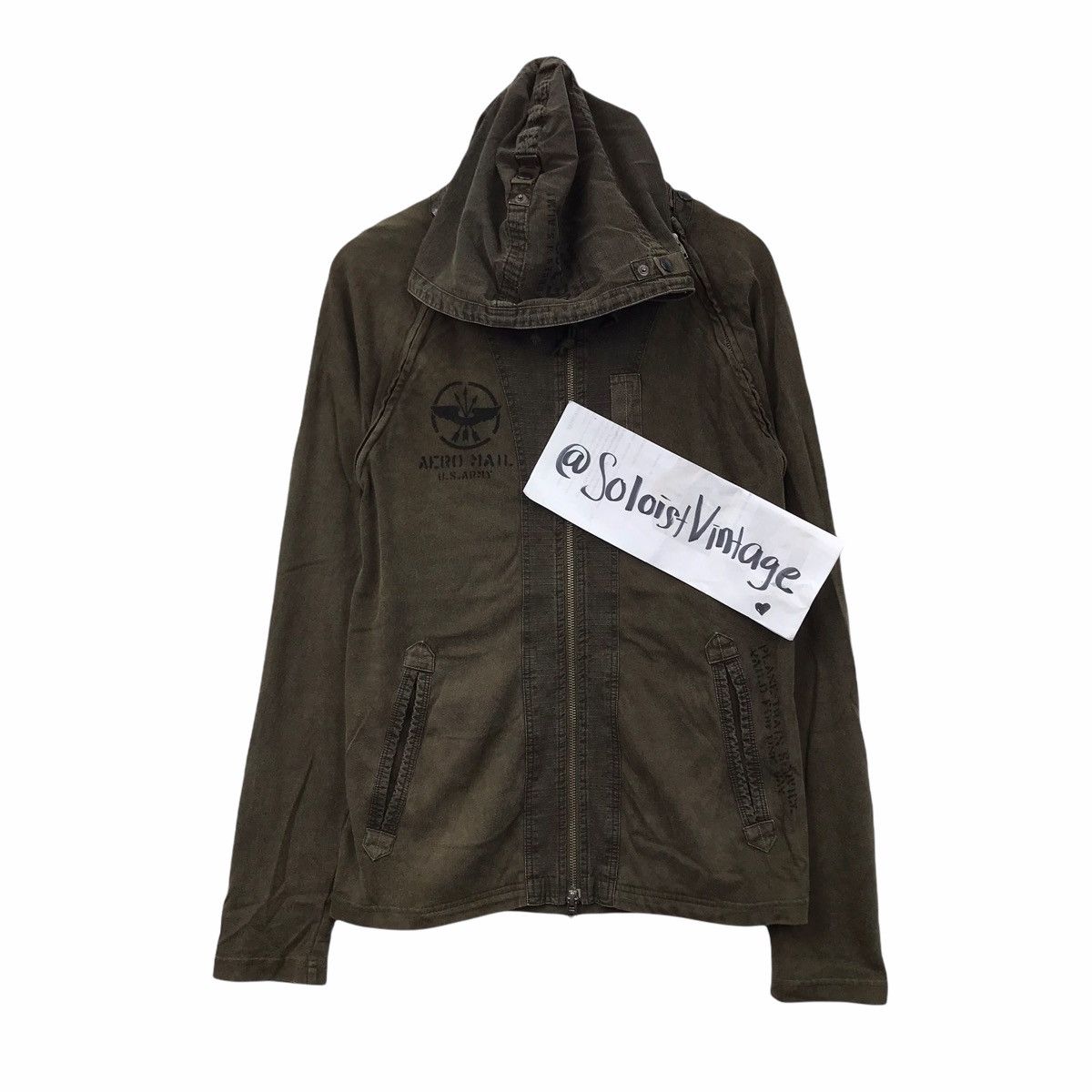 Avirex AVIREX USA Aero Mail Us Army Green Hoodie Sweatshirt Size US S / EU 44-46 / 1 - 1 Thumbnail