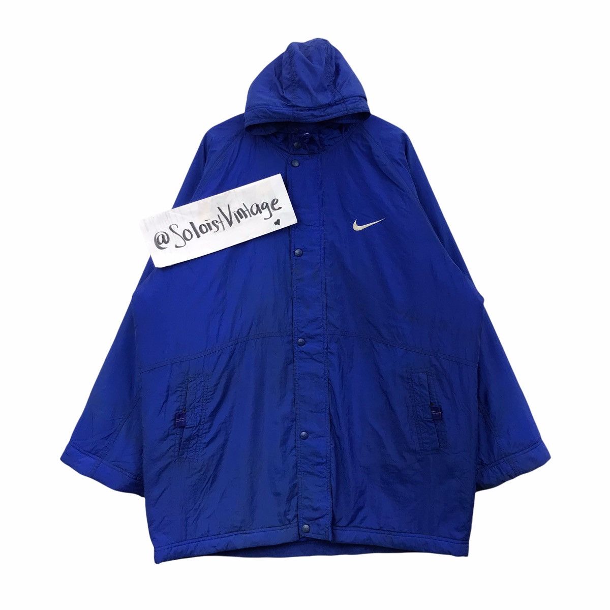 Nike Vintage NIKE SWOOSH Big Logo Hoodie Parka Jacket Size US XL / EU 56 / 4 - 1 Thumbnail