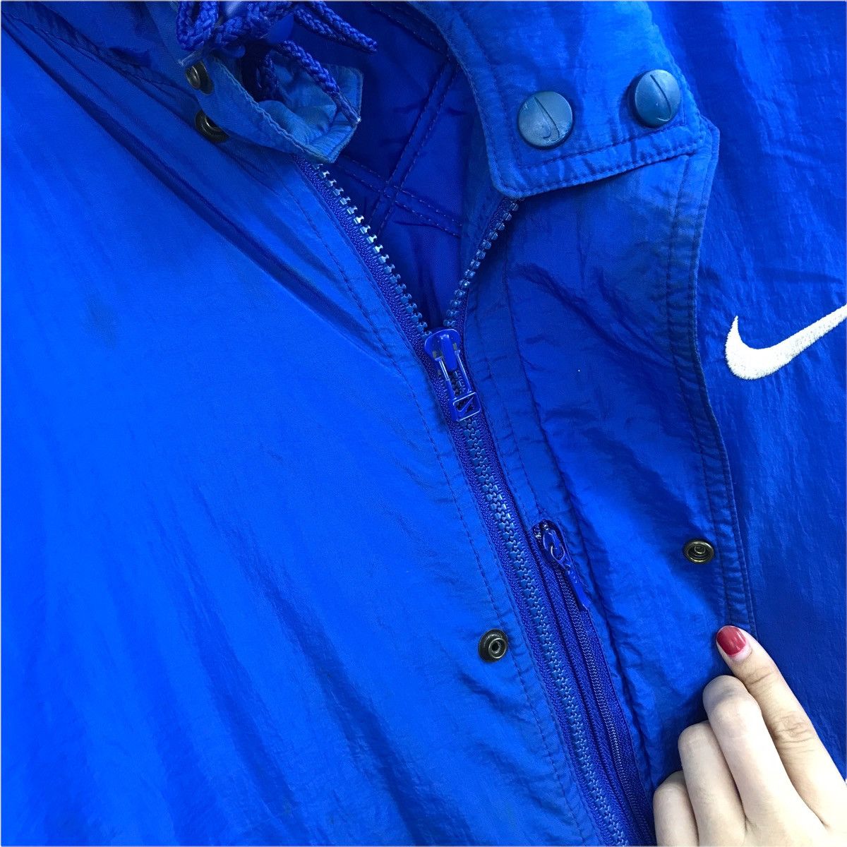 Nike Vintage NIKE SWOOSH Big Logo Hoodie Parka Jacket Size US XL / EU 56 / 4 - 5 Thumbnail