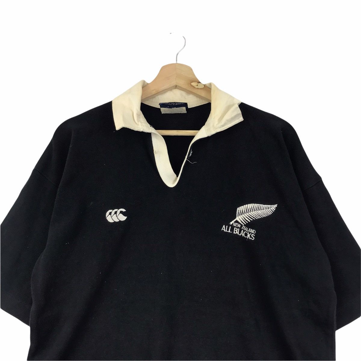 Canterbury of New Zealand Vintage CANTERBURY ALL BLACK Kiwi Steinlager Black Shirt Size US M / EU 48-50 / 2 - 3 Thumbnail