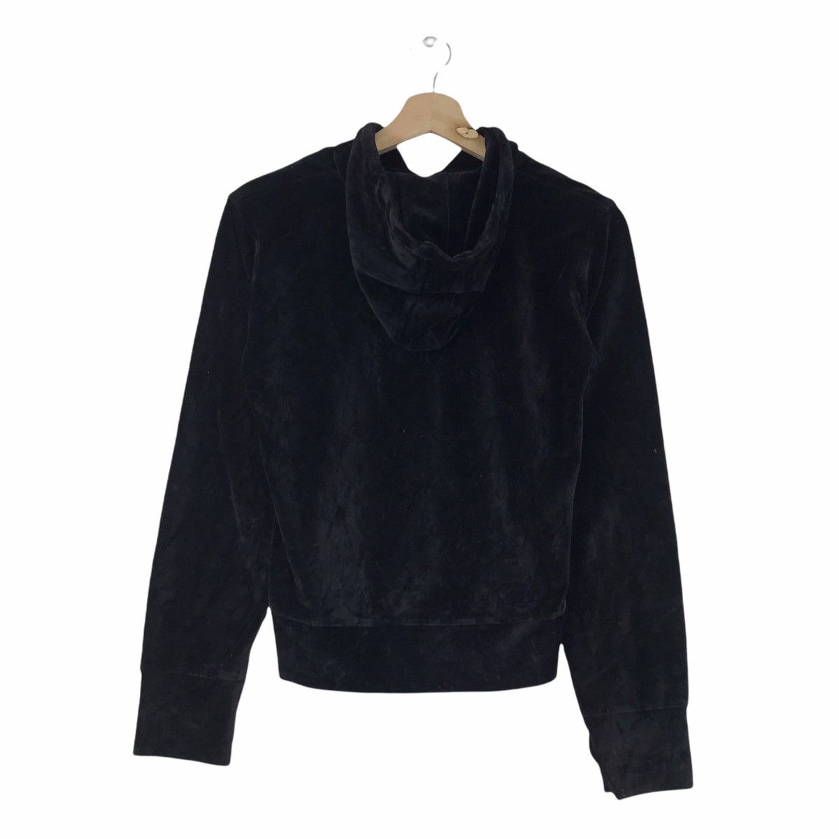 agnes b. AGNES B Sport Japanese Brand Black Velvet Hoodie Size US S / EU 44-46 / 1 - 2 Thumbnail