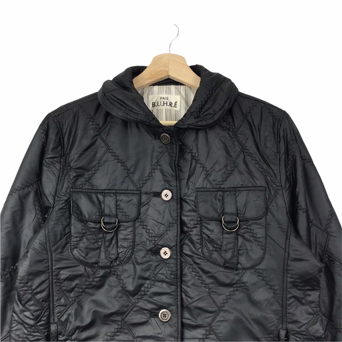 Vintage PAUL BUHRE WATCH Brand Black Quilted Jacket Size US M / EU 48-50 / 2 - 3 Thumbnail