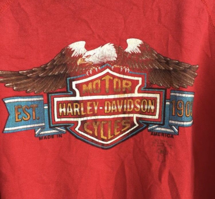 Harley Davidson Vintage 80s Harley Davidson 3D emblem Sweatshirt Size US L / EU 52-54 / 3 - 3 Thumbnail