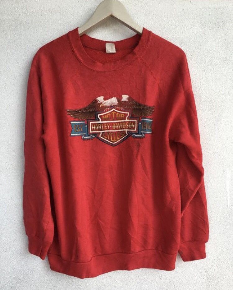Harley Davidson Vintage 80s Harley Davidson 3D emblem Sweatshirt Size US L / EU 52-54 / 3 - 1 Thumbnail