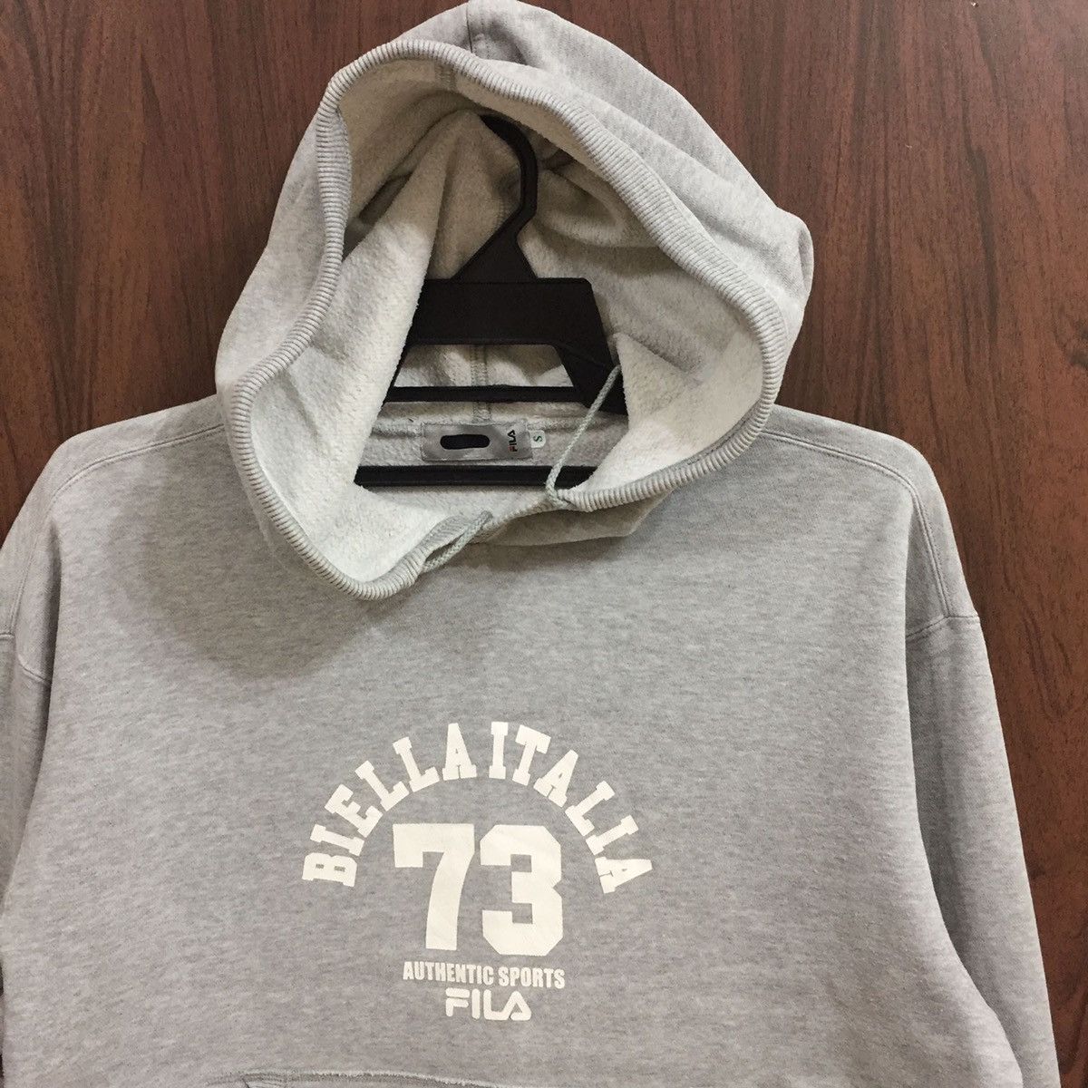 Fila Vintage Fila hoodie spell out Biella Italia size S fits M Size US M / EU 48-50 / 2 - 3 Thumbnail